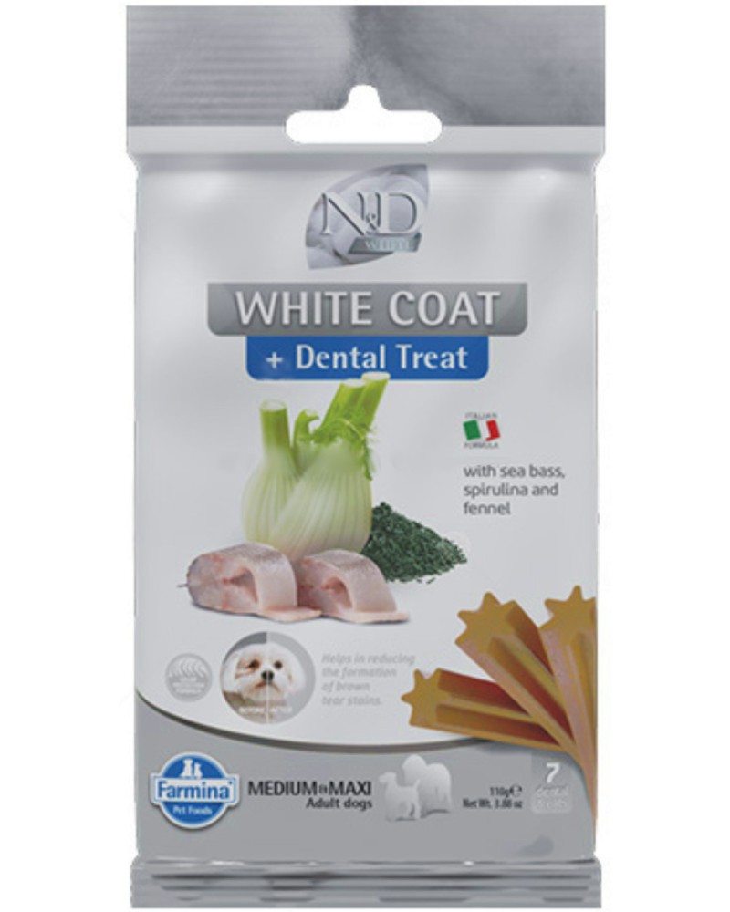        N&D Adult Medium & Maxi Dental Treat - 100 g,  ,   ,   White,     ,  4  - 