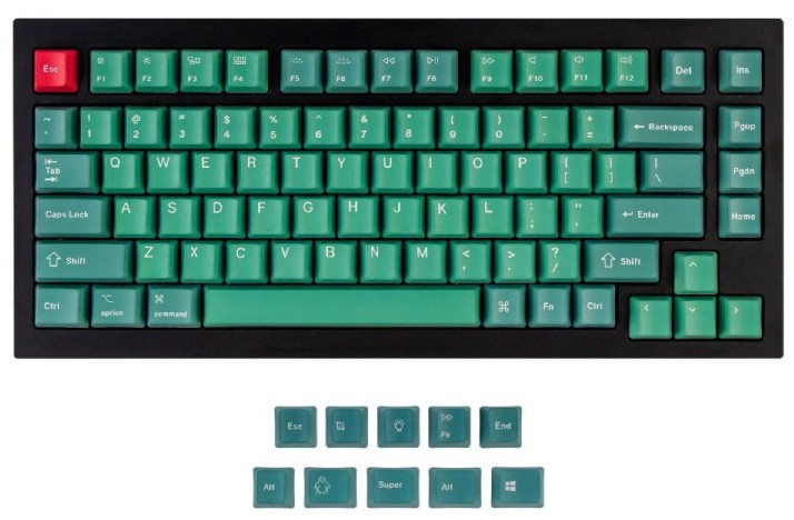 ������� �� ��������� ���������� Keychron - 92 ����, ANSI Layout, MX, PBT Dye-Sub, OEM, Compact - 