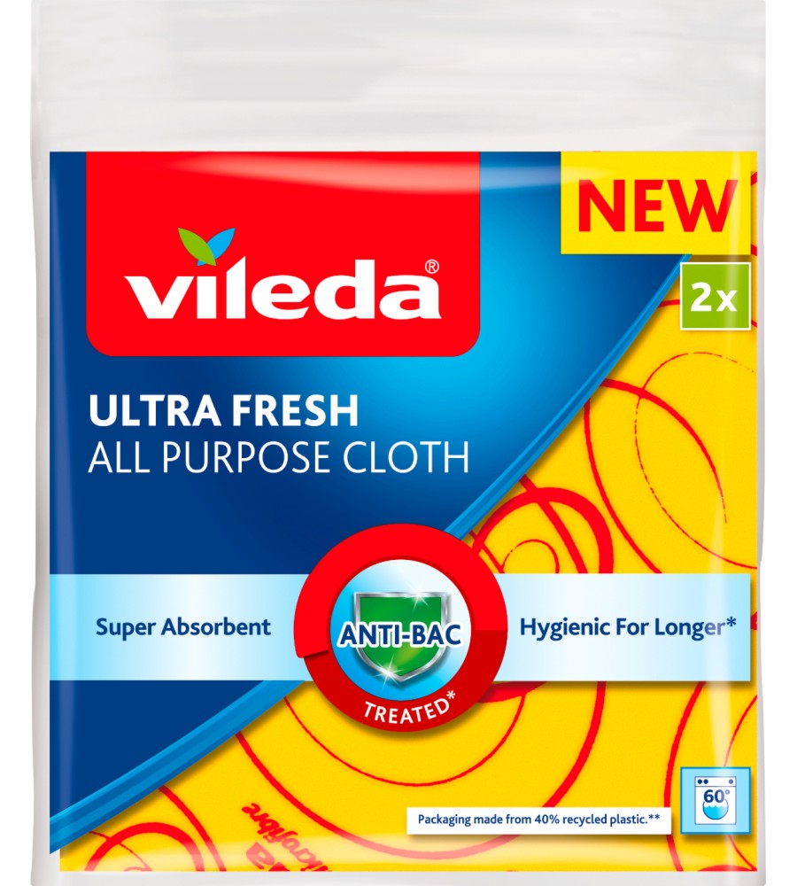   Vileda Ultra Fresh - 2 , 30 x 30 cm - 