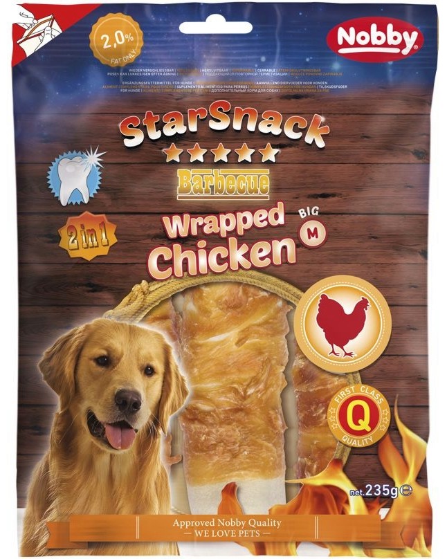 ��������� �� ������ Nobby StarSnack Wrapped M - 235 g, � �������, �� ������� Barbecue - �����