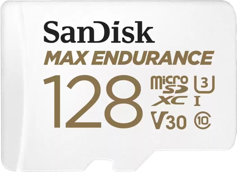 Micro SDHC ����� ����� 128 GB SanDisk - Class 10, U3, V30, A1 ��� SD ������� �� ������� Max Endurance - 
