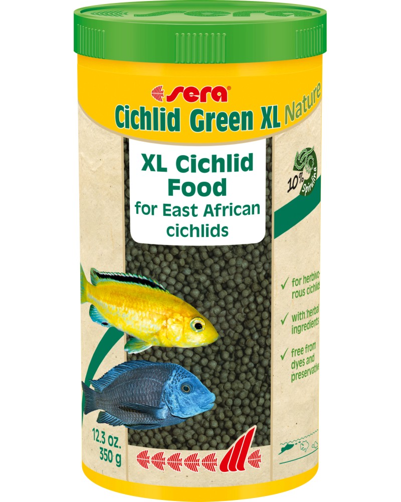      sera Cichlid Green XL Nature 1000 ml - 350 g - 