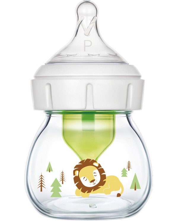 Стъклено бебешко шише Dr. Brown's Wide Neck Preemie Flow Стъклено бебешко шише Dr. Brown's Wide Neck Preemie Flow - 60 ml, от серията Options+, за новородени и недоносени бебета - шише