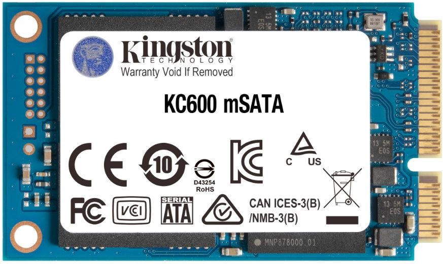 SSD  Kingston KC600 mSATA III - 512 GB,  550 MB/s,  520 MB/s, 3D TLC NAND - 