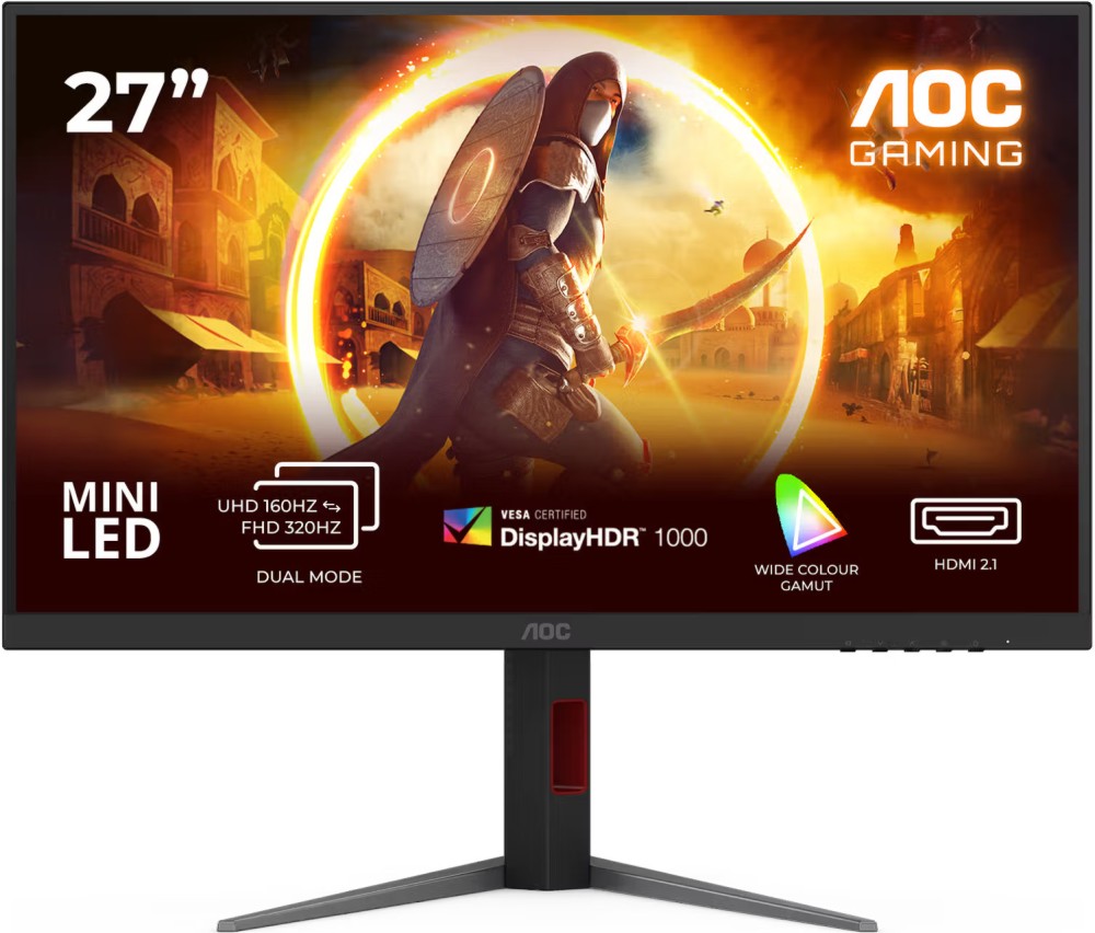 ������� AOC U27G4XM - 27", Fast-IPS, 160 Hz, 16:9, 3840 x 2160, 0.03 ms, 2 x HDMI, DisplayPort - 