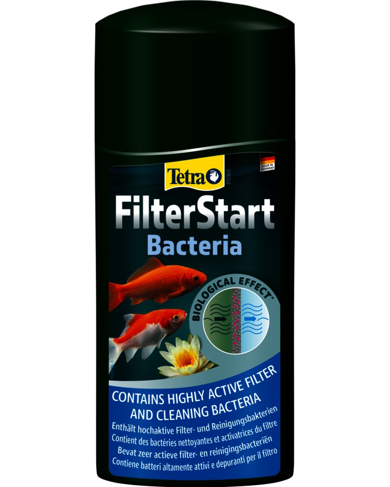 Препарат с бактерии за филтър на езера Tetra Pond FilterStart Bacteria Препарат с бактерии за филтър на езера Tetra Pond FilterStart Bacteria - 0.5 и 1 l - продукт