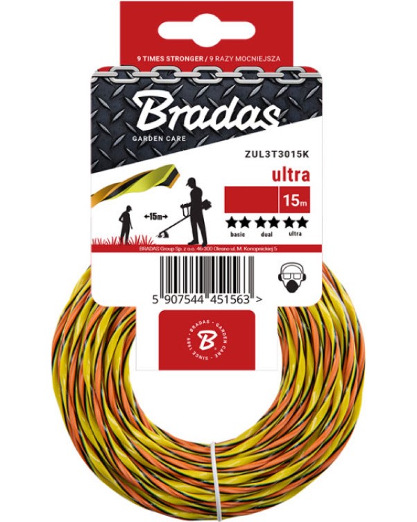 ��������� ����� �� ������ 15 m Bradas Ultra L3 Twist - ��������� � �������� ∅ 1.6 - 3 mm - 