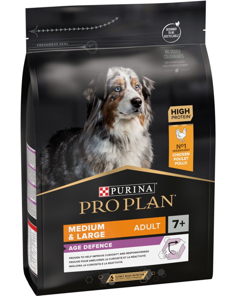 ���� ����� �� ������ Purina Pro Plan Age Defence Adult Medium and Large - 3 � 14 kg, � �������, �� ��� 7 ������, �� 70 kg - �����