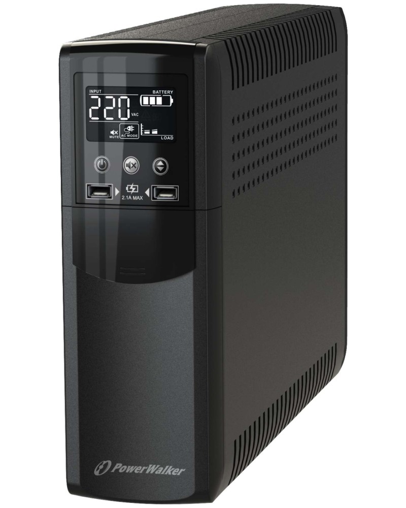 ������������� �������������� ���������� PowerWalker VI 1000 CSW - 1000 VA, 600 W, 4 x ���� ������, USB, Line Interactive - 