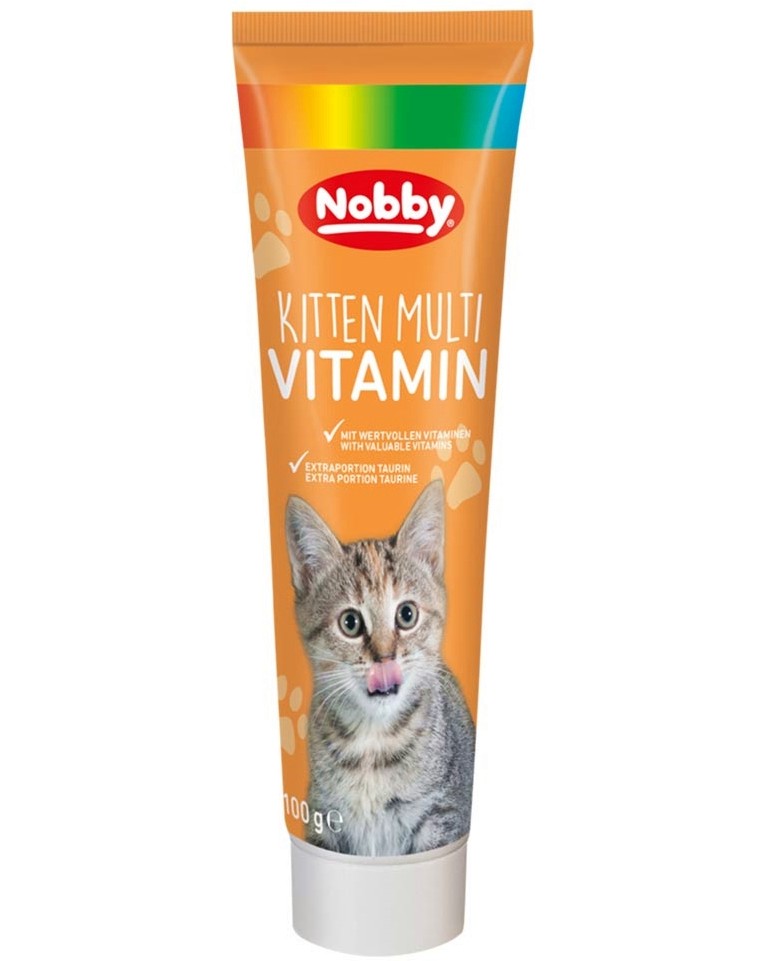 Мултивитаминна паста за котки Nobby Multi Vitamin Kitten Мултивитаминна паста за котки Nobby Multi Vitamin Kitten - 100 g, с таурин - продукт