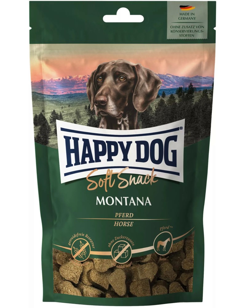 ��������� �� ������ � ������������ ������������ Happy Dog Montana - 100 g, � ������, �� ������� Soft Snack - �����