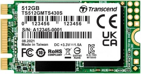 SSD  Transcend 430S SATA III M.2 - 512 GB,  560 MB/s,  500 MB/s, 3D NAND - 