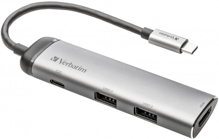 Докинг станция USB-C Verbatim Докинг станция USB-C Verbatim - 4 порта -