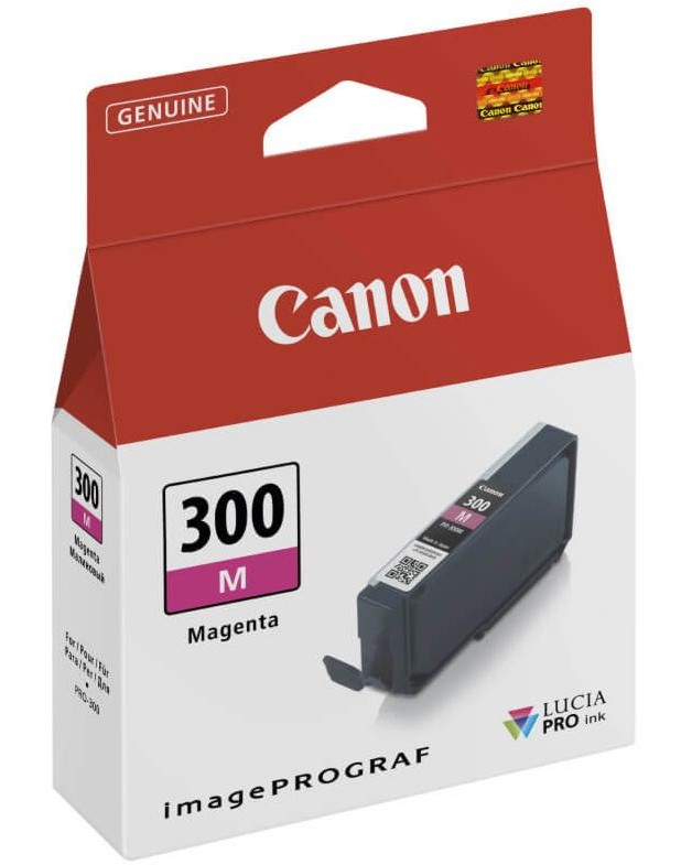 Касета с мастило за принтер Canon PFI-300 Magenta Касета с мастило за принтер Canon PFI-300 Magenta - 14 ml -