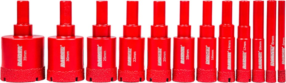 �������� ���������� ��������� �� �������� Raider Diamond Dry - 12 ���� � �������� ∅ 6 - 35 mm �� ������� Power Tools - 
