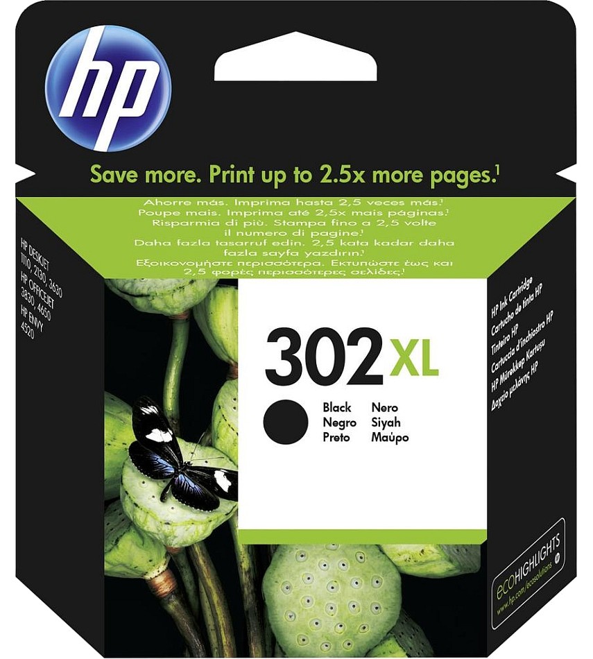Касета с мастило за принтер HP 302 XL Black Касета с мастило за принтер HP 302 XL Black - 480 страници -