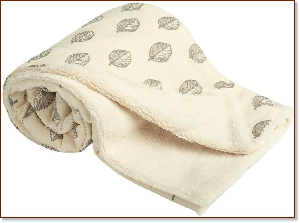 Бебешко одеяло Sensillo Eco Leaves Plush Бебешко одеяло Sensillo Eco Leaves Plush - 80 x 100 cm - продукт