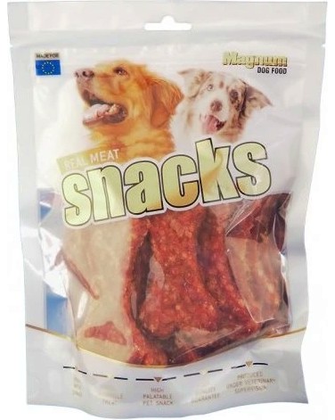 Лакомства за кучета Magnum Real Meat Snacks Лакомства за кучета Magnum Real Meat Snacks - 250 g, с ориз и телешко - храна