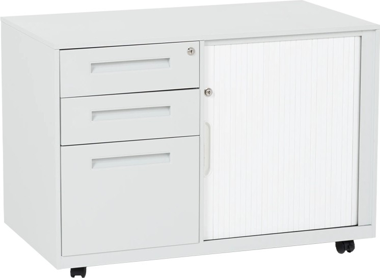 Метален кардекс Carmen CR-1850 K Метален кардекс Carmen CR-1850 K - С 3 чекмеджета и шкаф, размери 90 / 63 / 50 cm -