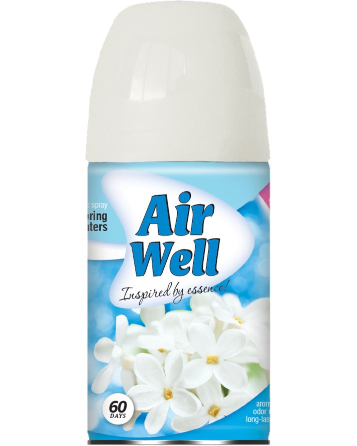 Пълнител за ароматизатор Air Well Spring Waters Пълнител за ароматизатор Air Well Spring Waters - 250 ml, с аромат на бели цветя - продукт
