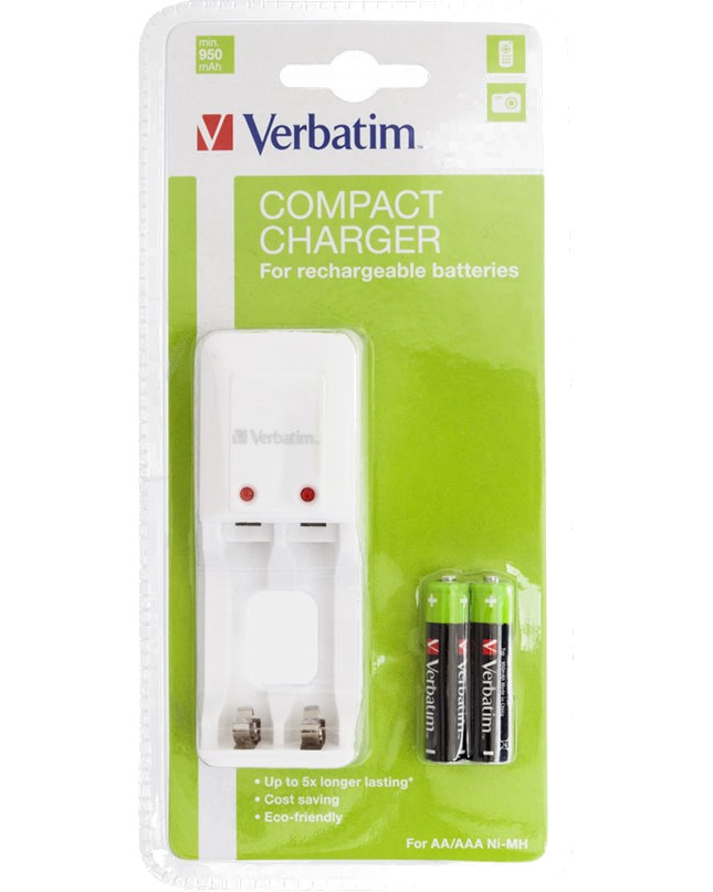 Зарядно устройство Verbatim Зарядно устройство Verbatim - С 2 батерии AAA 1000 mAh - продукт