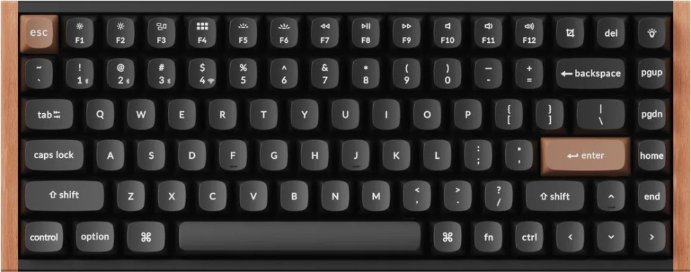 �������� ��������� ������� ���������� Keychron K2 HE - 75%, Bluetooth, USB-C, RGB ���������, ANSI Layout, Gateron Double-Rail Magnetic Nebula - 