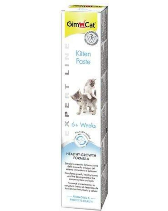 Паста за балансиран растеж GimCat Kitten Paste Паста за балансиран растеж GimCat Kitten Paste - 50 g, от серията Expert Line, за над 6 седмици - храна