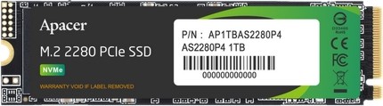 SSD памет Apacer AS2280P4 PCIe Gen 3.0 x4 NVMe 1.3 SSD памет Apacer AS2280P4 PCIe Gen 3.0 x4 NVMe 1.3 - 1 ТB, четене 3000 MB/s, запис 2000 MB/s -