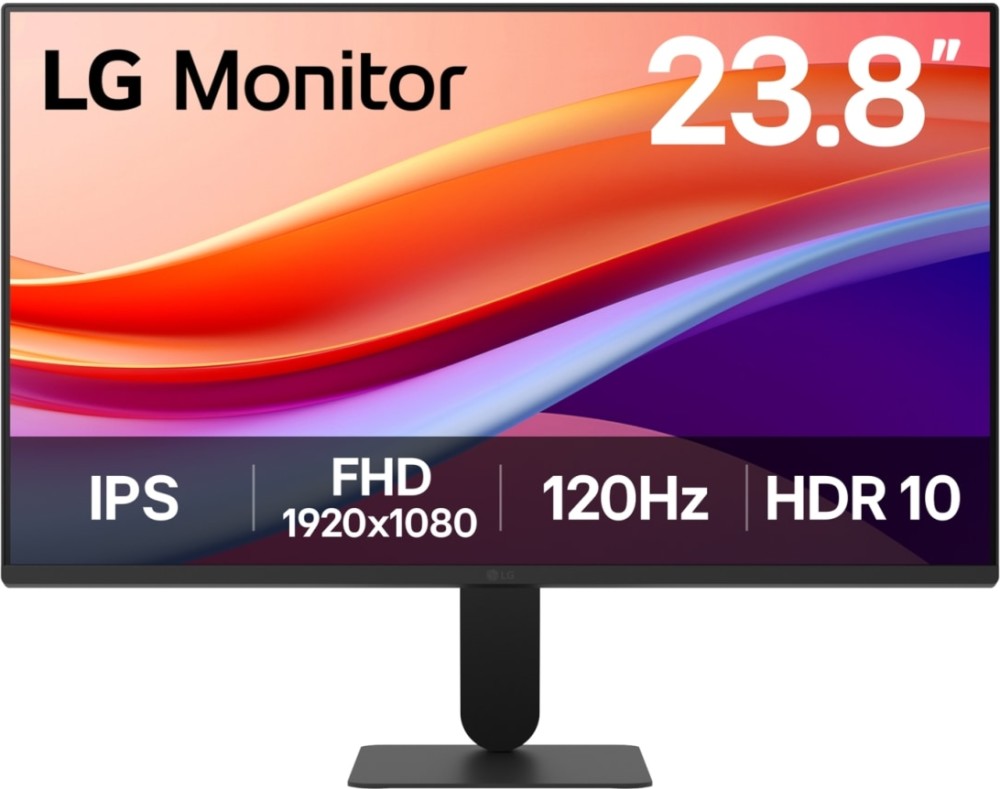Монитор LG 24U41YA-B Монитор LG 24U41YA-B - 23.8", IPS, 120 Hz, 16:9, 1920 x 1080, 5 ms, HDMI, VGA -