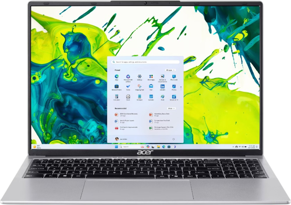 Лаптоп Acer Aspire Lite 16 AL16-54P-54YH Лаптоп Acer Aspire Lite 16 AL16-54P-54YH - Intel Core 5 120U 3.8 GHz, 16" 1920 x 1200, 16 GB RAM DDR5, 512 GB SSD, No OS -