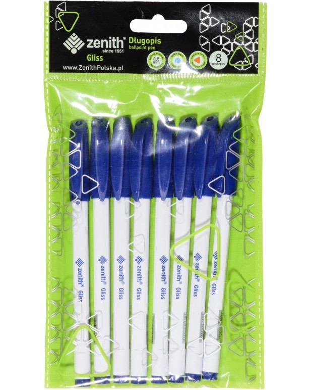 Химикалки Astra S.A. Zenith Gliss 0.5 mm Химикалки Astra S.A. Zenith Gliss 0.5 mm - 8 броя -