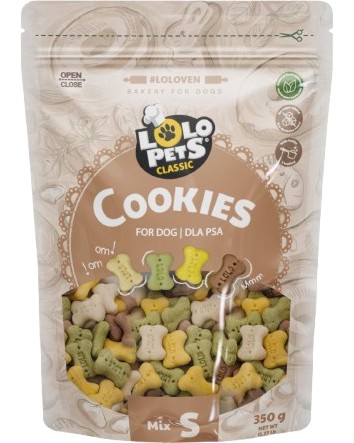 ��������� �� ������ Lolo Pets Cookies Mix S - 350 g, � �������, �����, �������� � ������� - �����