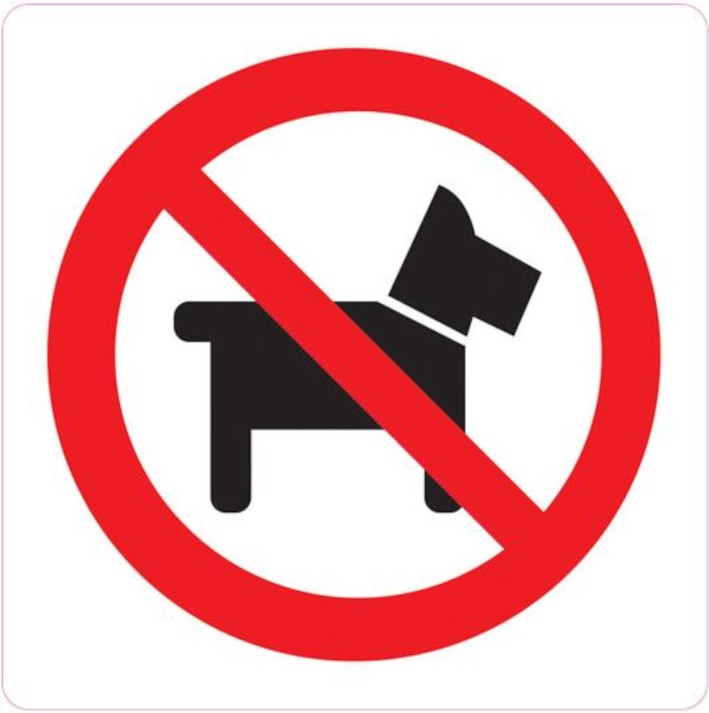 Самозалепваща пиктограма B-Max - Забранено за кучета Самозалепваща пиктограма B-Max - Забранено за кучета -