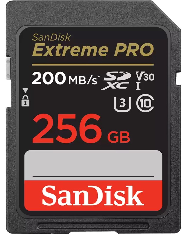 SDXC   256 GB SanDisk - Class 10, U3, V30   Extreme Pro - 