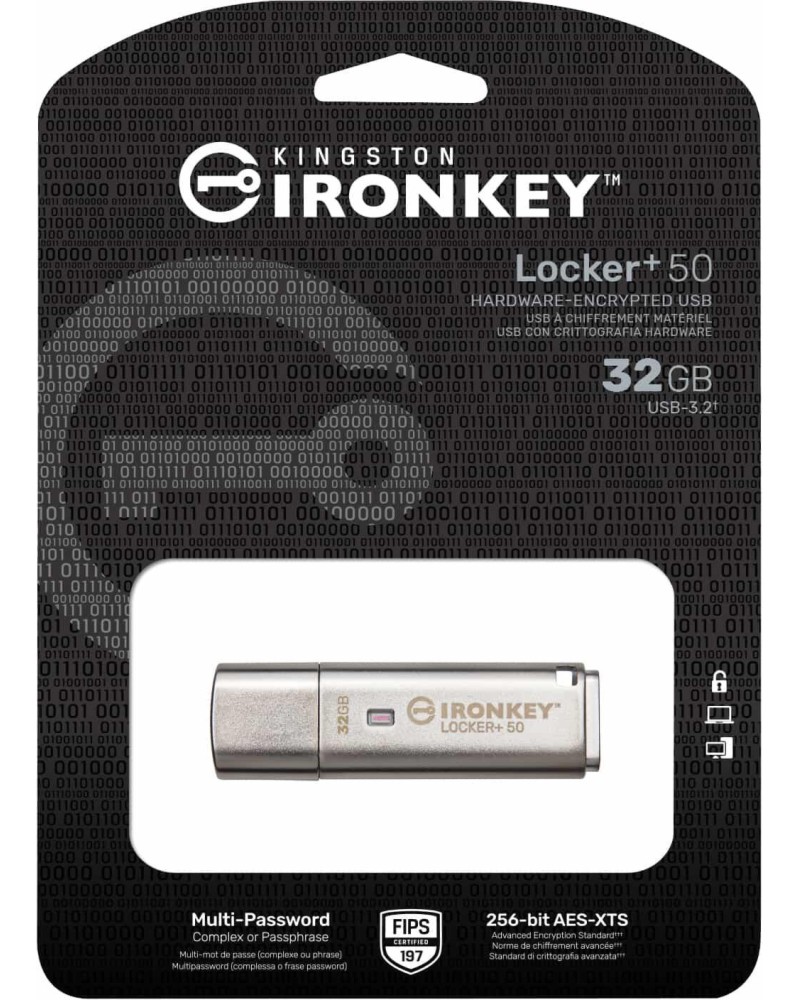 USB-A 3.1 Gen 1   32 GB Kingston IronKey Locker+ 50 - 