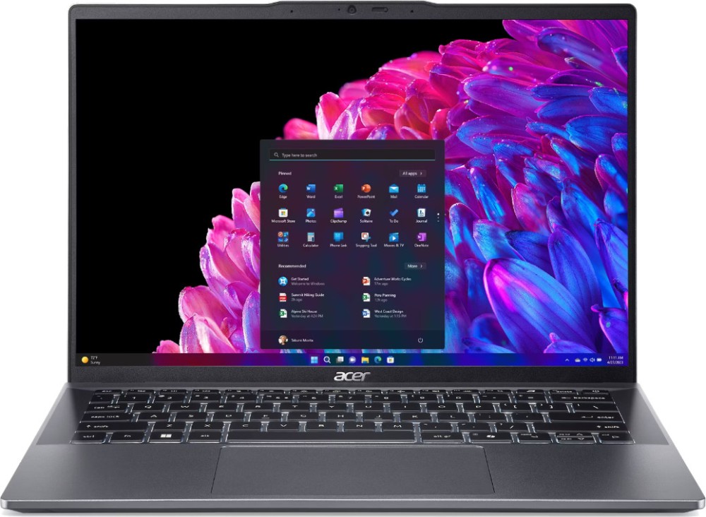 ������ Acer Swift Go 14 SFG14-63-R1DP - AMD Ryzen 7 8845HS 3.8 GHz, 14" 2880 x 1800 OLED, 90 Hz, 16 GB RAM LPDDR5X, 512 GB SSD, Windows 11 Home - 