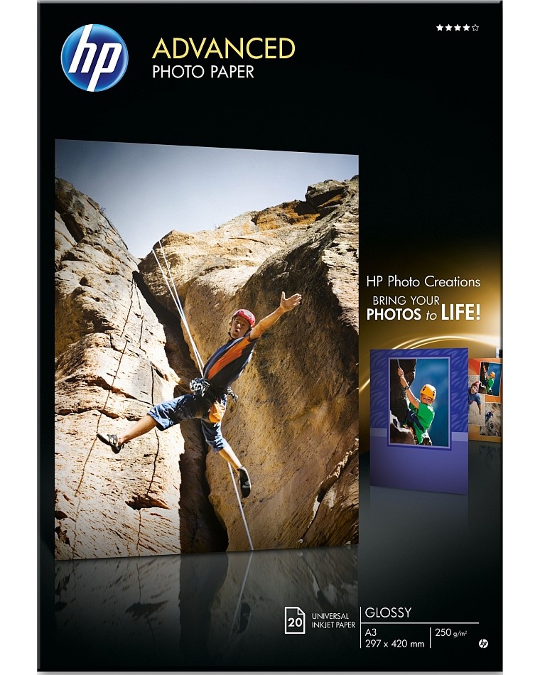 ���������� ���������� A3 �� ���������������� ���������� HP Advanced Glossy Photo - 20 �����, 250 g/m<sup>2</sup> - 