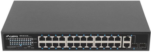 ���� Lanberg RSFE-24P-2C-360 - 24 x 100Base-T, 2 x SFP, 1 Gbps - 