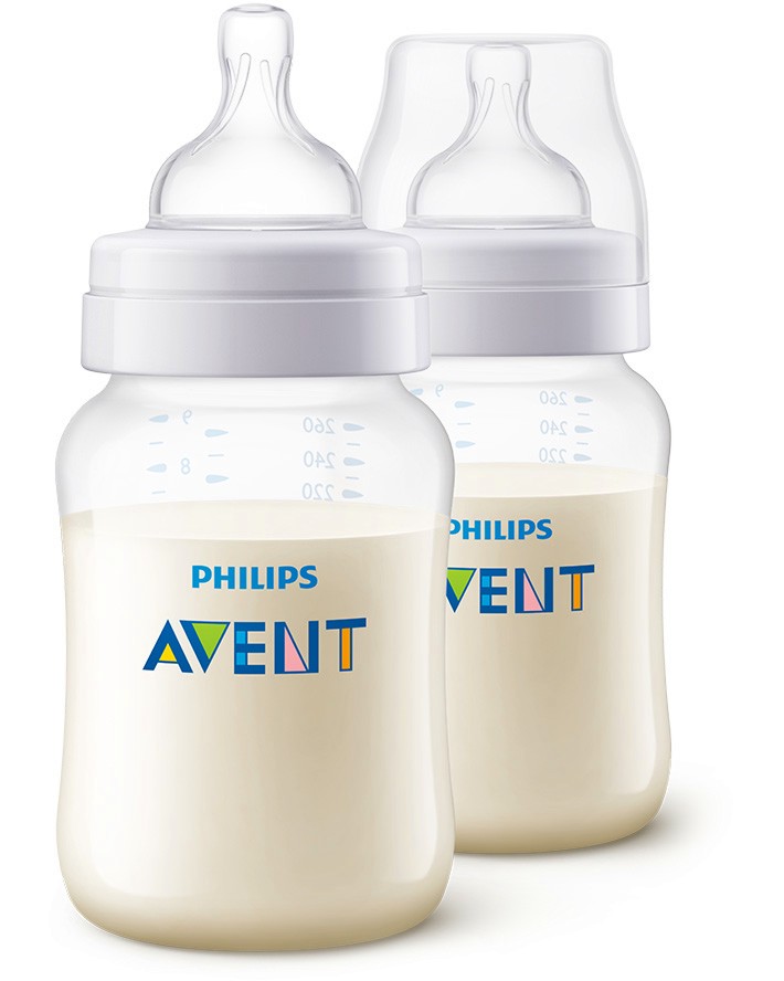   Philips Avent - 2  x 260 ml,   Anti-Colic, 1+  - 