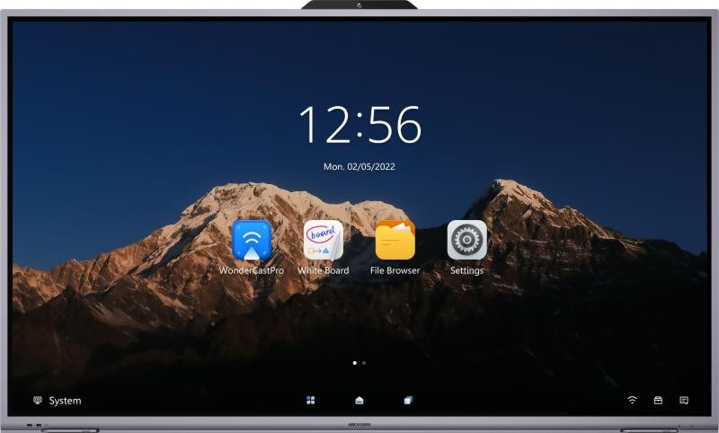 Интерактивен дисплей 75" Hikvision DS-D5B75RB/D Интерактивен дисплей 75" Hikvision DS-D5B75RB/D - 171.8 / 104.6 / 8.7 cm, 4 GB RAM, 64 GB, Android 11, с камера -