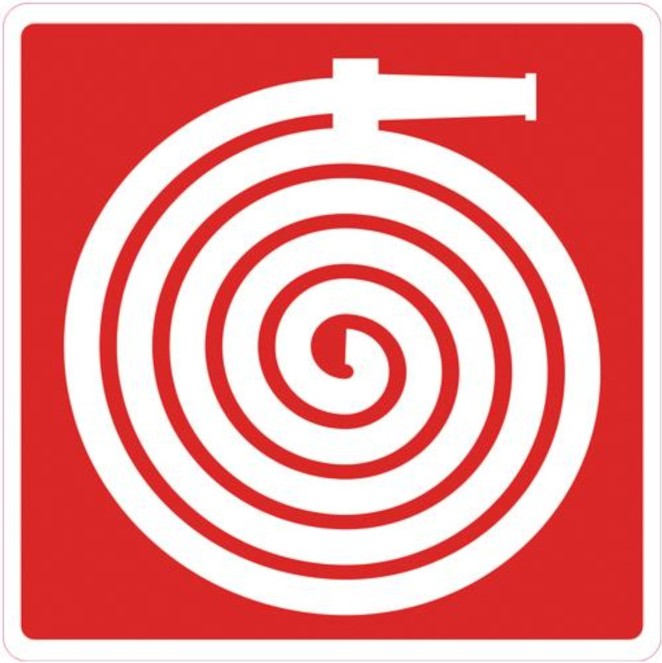 Самозалепваща пиктограма B-Max - Противопожарен кран Самозалепваща пиктограма B-Max - Противопожарен кран - 11.2 x 11.2 cm -