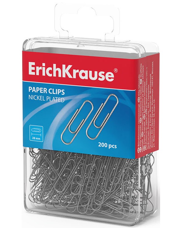 Малки кламери Erich Krause Малки кламери Erich Krause - 200 броя с дължина 28 mm -
