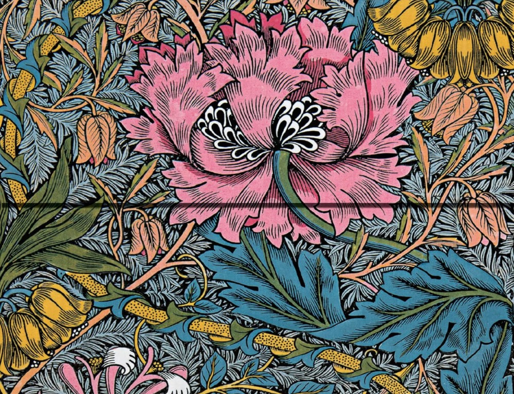 Папка за документи Paperblanks Pink Honeysuckle Папка за документи Paperblanks Pink Honeysuckle - За формат A4 от колекцията William Morris -