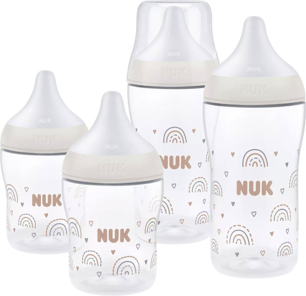 Бебешки шишета NUK Temperature Control Бебешки шишета NUK Temperature Control - С шишета и биберони, от серията Perfect Match, 0+ м - шише