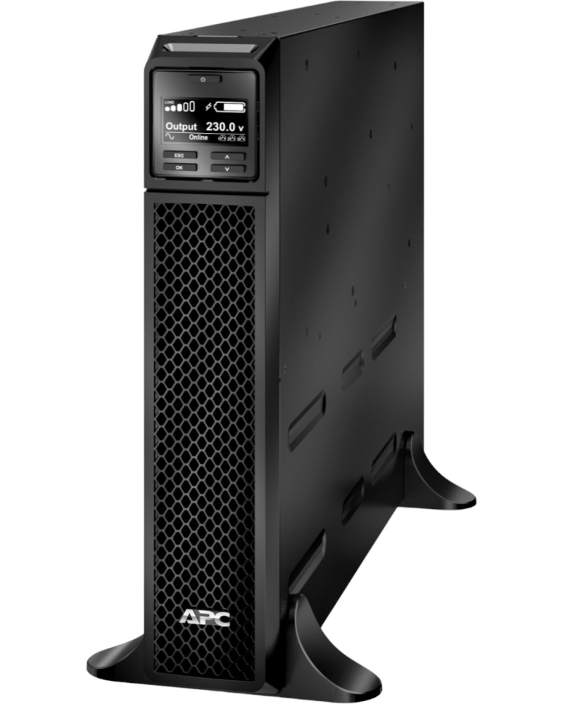 Непрекъсваемо токозахранващо устройство APC Smart-UPS SRT SRT2200XLI Непрекъсваемо токозахранващо устройство APC Smart-UPS SRT SRT2200XLI - 2200 VA, 1980 W, 8 x C13 изхода, 2 x C19, USB, RJ45, SmartSlot, Double conversion online -