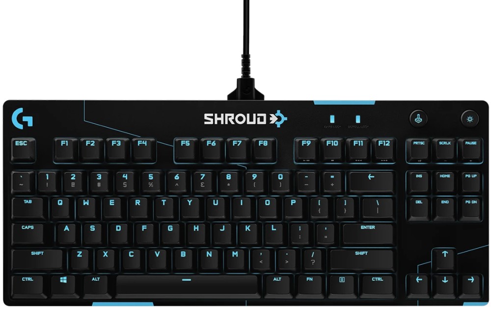 ��������� ������� ���������� Logitech G Pro X Shroud Edition - TKL, USB ����� 1.8 m, RGB ���������, ANSI Layout, �� ������� Shroud - 