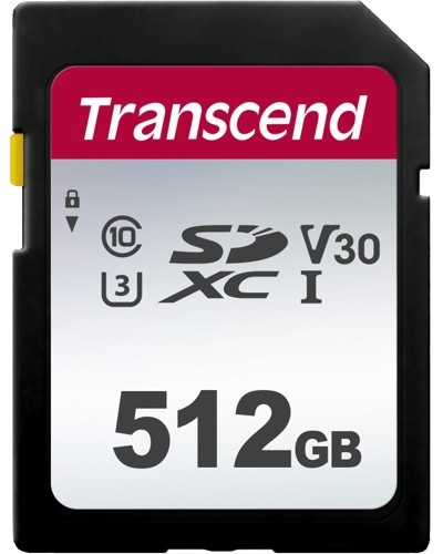 SDXC   512 GB Transcend SDC300S - Class 10, UHS-I U3, V30 - 