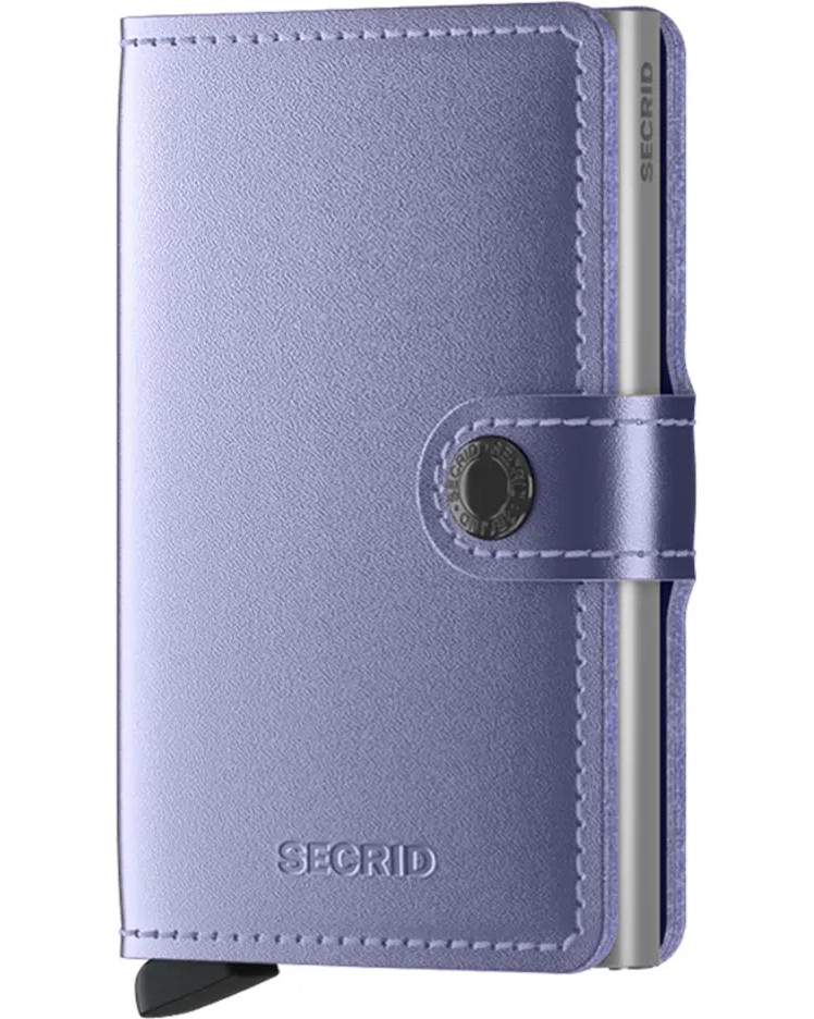 Вертикален дамски портфейл SECRID Metallic Lila Вертикален дамски портфейл SECRID Metallic Lila - С RFID защита, от серията Miniwallet -
