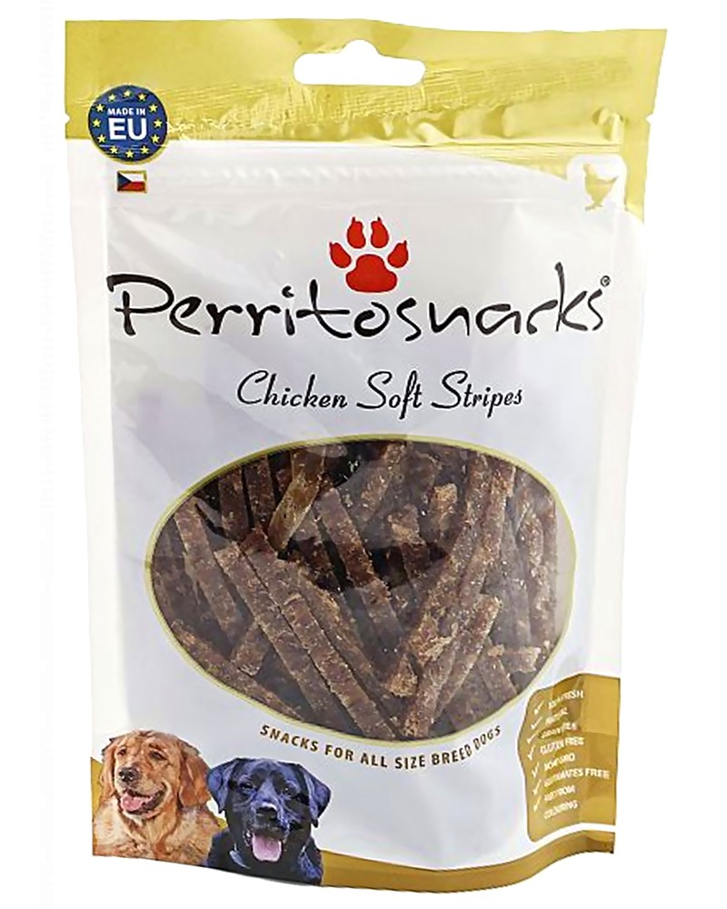 Лакомства за кучета Perrito Soft Stripes Лакомства за кучета Perrito Soft Stripes - 100 g, с пилешко - храна