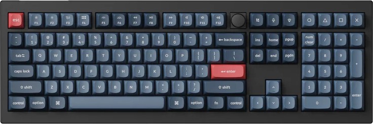 Безжична механична гейминг клавиатура Keychron V6 Max Безжична механична гейминг клавиатура Keychron V6 Max - 100%, Bluetooth, USB-C, RGB подсветка, ANSI Layout, Gateron Jupiter Red -